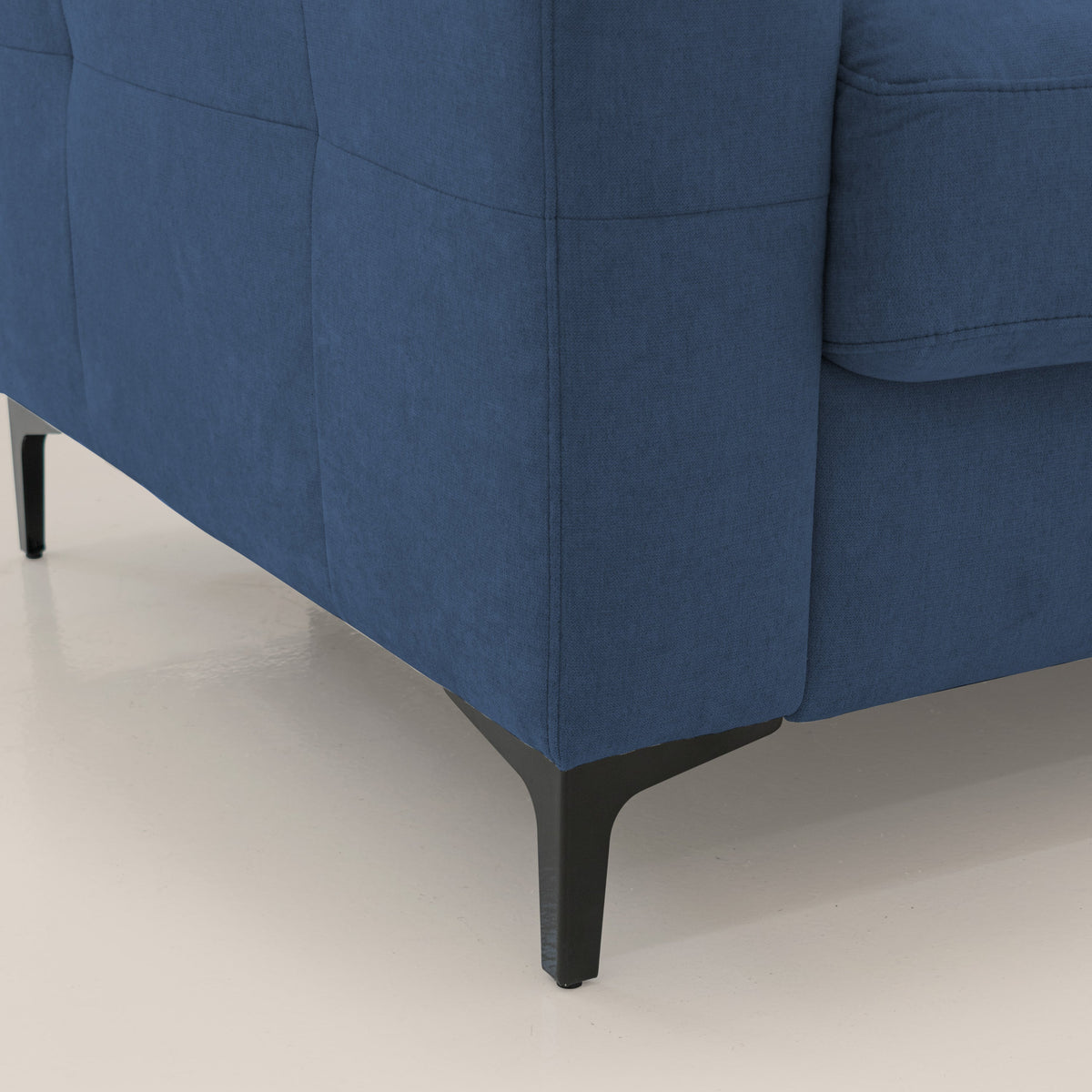 Gardenia divano letto materasso alto 18 cm con poggiatesta reclinabili e rivestimento impermeabile T02 blu - divitt.sbs