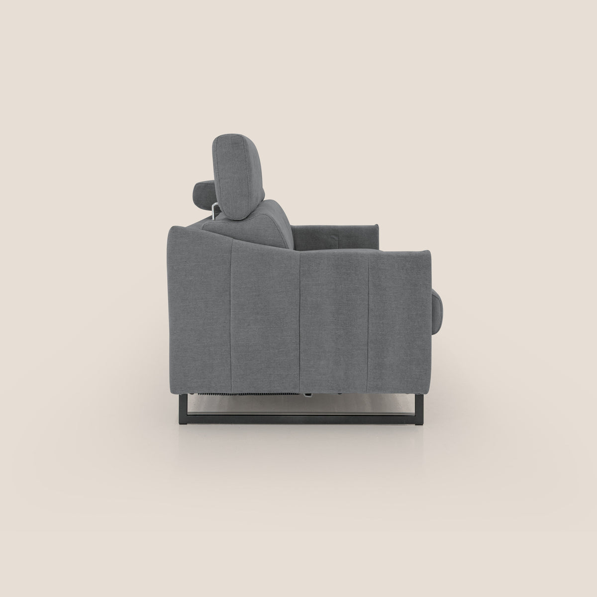 Loto divano letto salvaspazio materasso H18 cm con piedi alti in morbido tessuto impermeabile T14 grigio - divitt.sbs