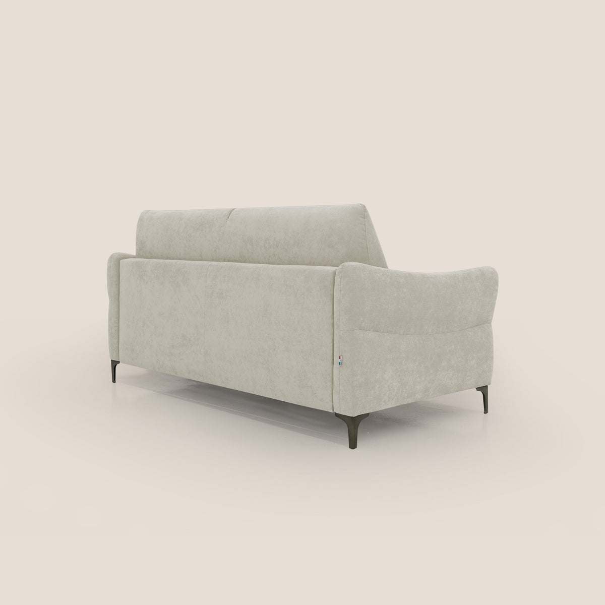 Dalia divano letto con materasso H18 cm e piedi alti in raffinato tessuto smacchiabile T17 panna - divitt.sbs