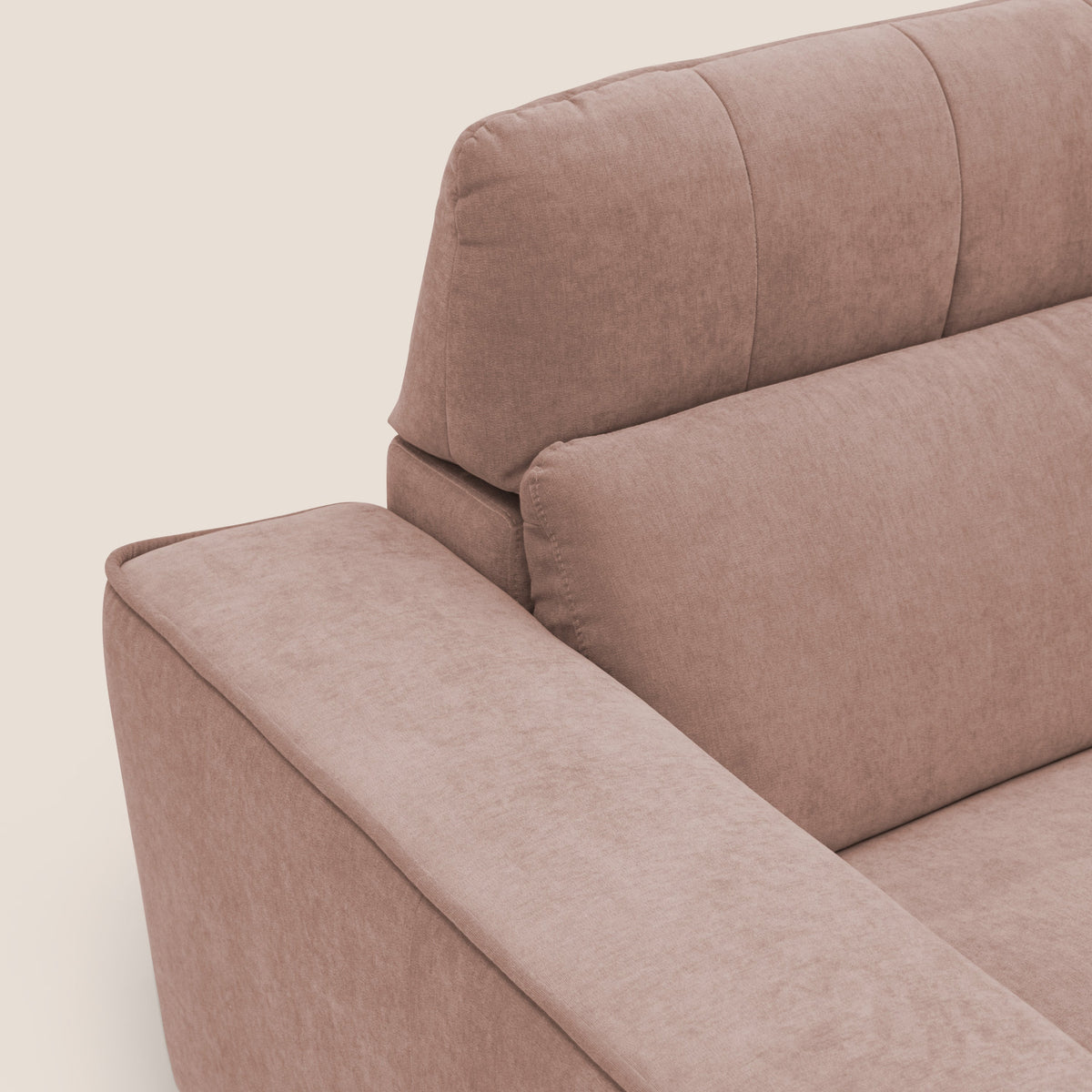 Clark Divano modulare 3 sedute con opzione relax elettrico in tessuto smacchiabile impermeabile T17 rosa - divitt.sbs