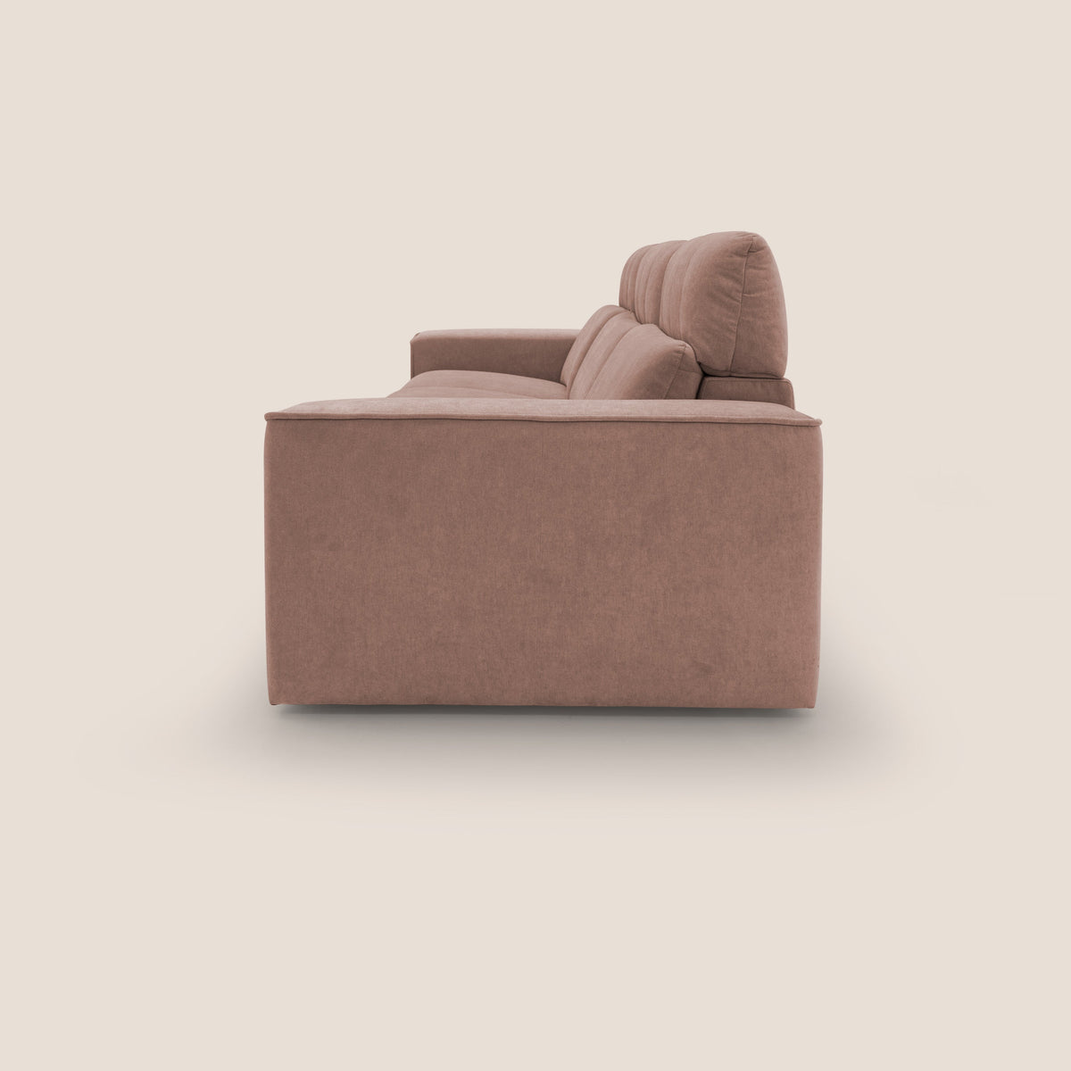 Clark Divano modulare 3 sedute con opzione relax elettrico in tessuto smacchiabile impermeabile T17 rosa - divitt.sbs
