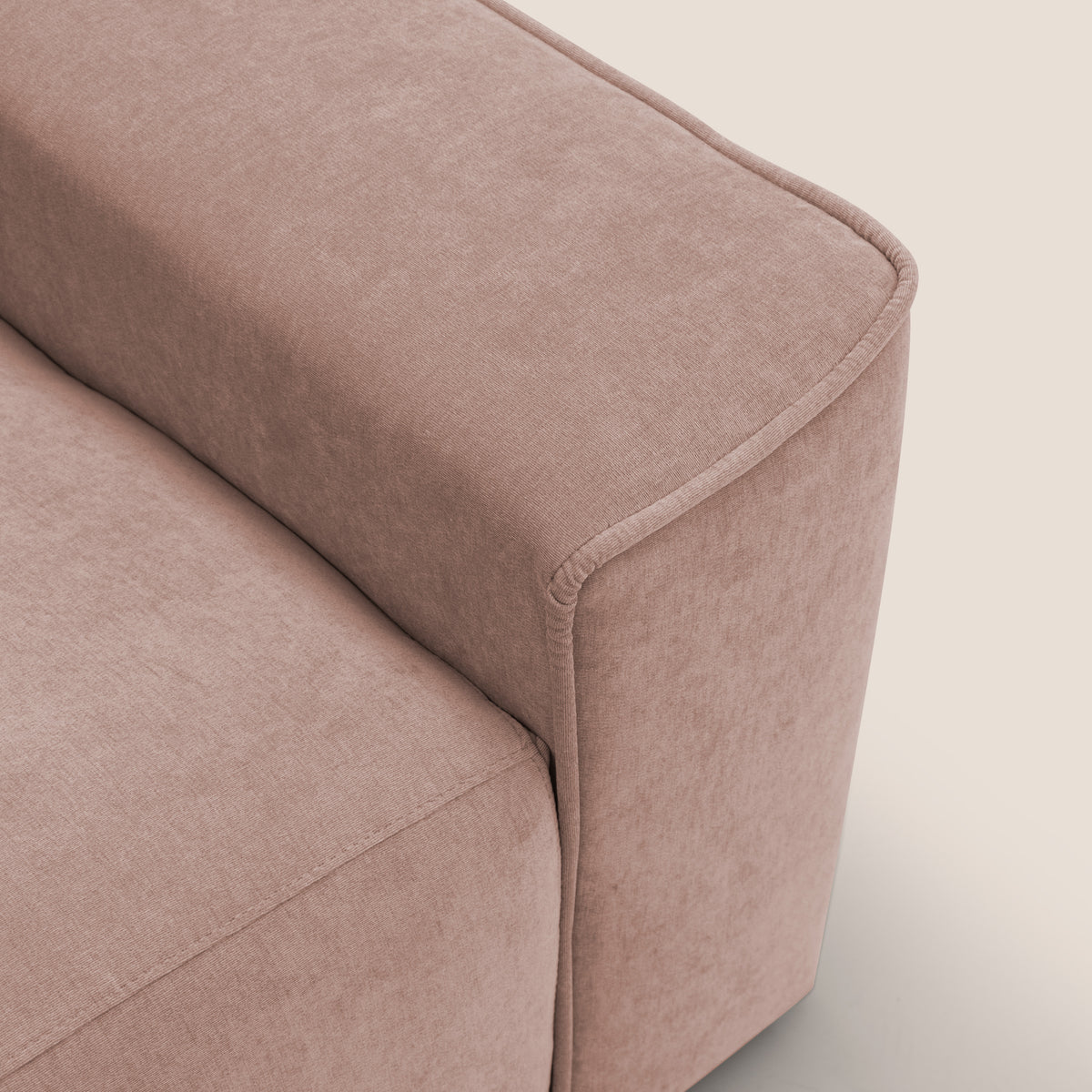 Clark Divano modulare angolare REVERSIBILE con opzione relax elettrico in tessuto smacchiabile impermeabile T17 rosa - divitt.sbs