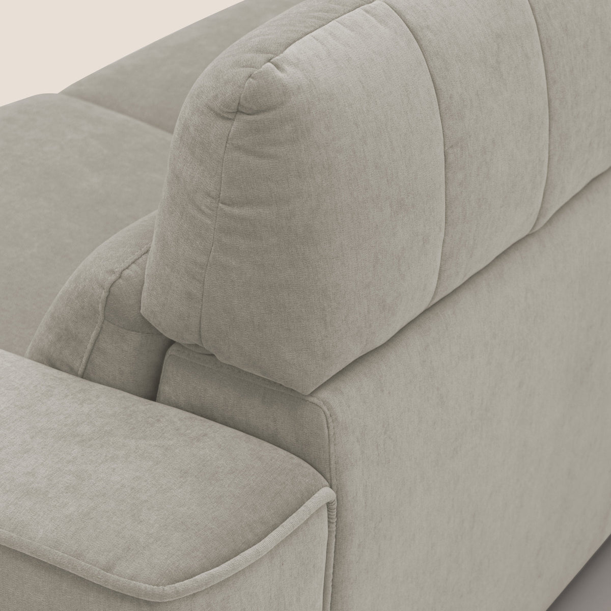 Clark Divano angolare con opzione relax elettrico in tessuto smacchiabile impermeabile T17 panna - divitt.sbs