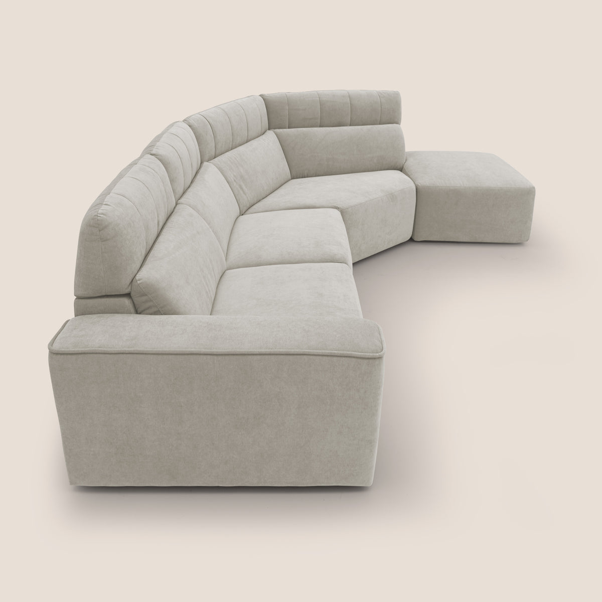 Clark Divano angolare con opzione relax elettrico in tessuto smacchiabile impermeabile T17 panna - divitt.sbs