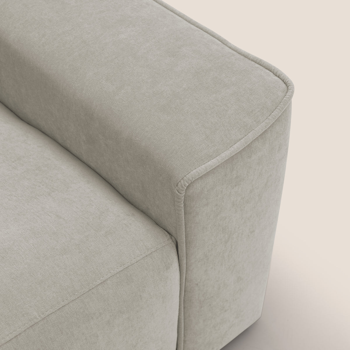 Clark Divano modulare angolare REVERSIBILE con opzione relax elettrico in tessuto smacchiabile impermeabile T17 panna - divitt.sbs