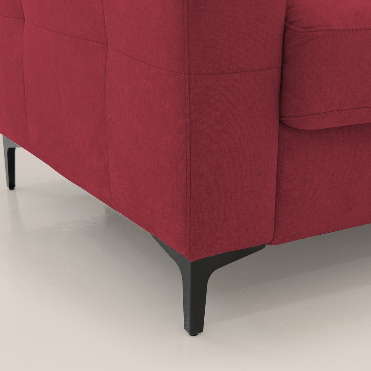 Gardenia divano letto materasso alto 18 cm con poggiatesta reclinabili e rivestimento impermeabile T02 rosso - divitt.sbs
