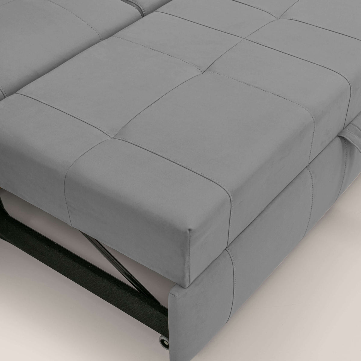 Kronos Divano con pouf estraibile poggiapiedi e poggiatesta reclinabili in morbida microfibra impermeabile T11 grigio - divitt.sbs