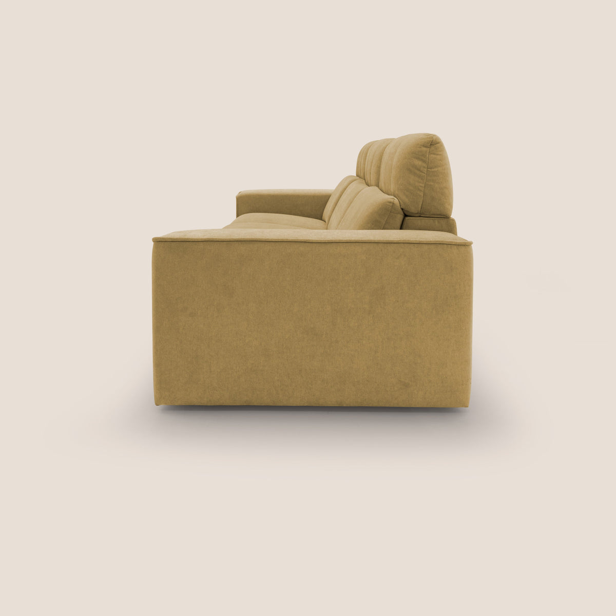 Clark Divano modulare 3 sedute con opzione relax elettrico in tessuto smacchiabile impermeabile T17 giallo - divitt.sbs