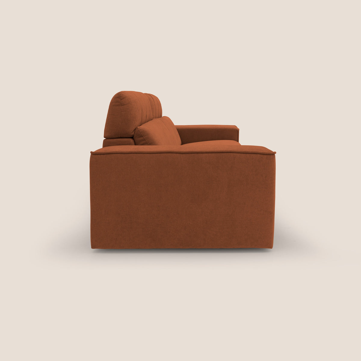 Clark Divano modulare con opzione relax elettrico in tessuto smacchiabile impermeabile T17 arancio - divitt.sbs