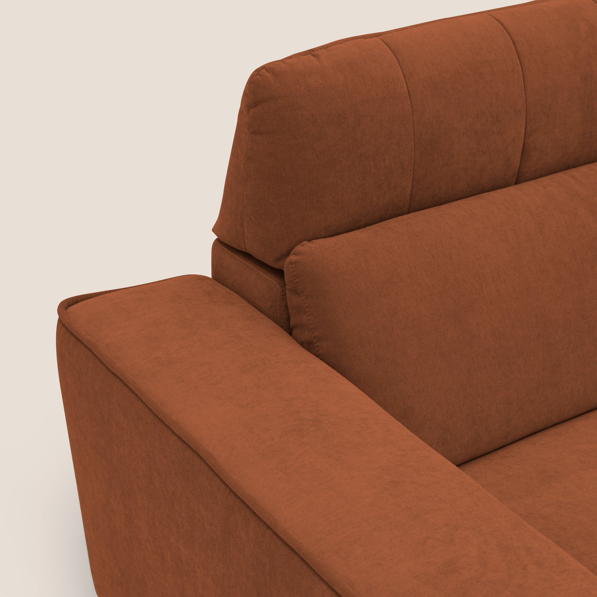 Clark Divano modulare con opzione relax elettrico in tessuto smacchiabile impermeabile T17 arancio - divitt.sbs