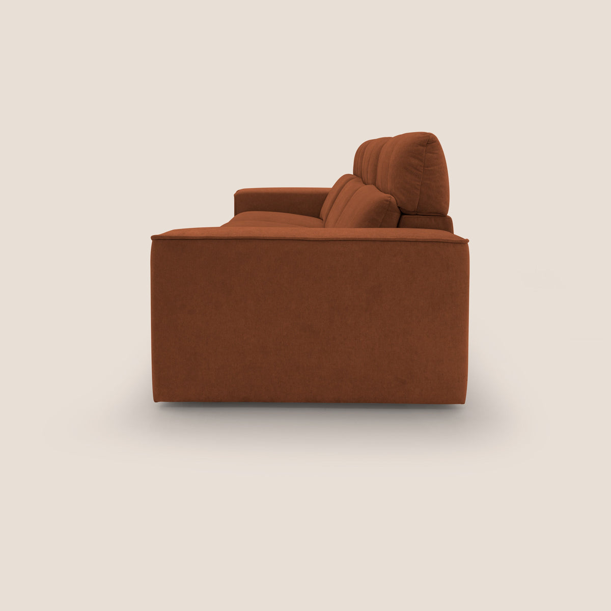 Clark Divano modulare 3 sedute con opzione relax elettrico in tessuto smacchiabile impermeabile T17 arancio - divitt.sbs