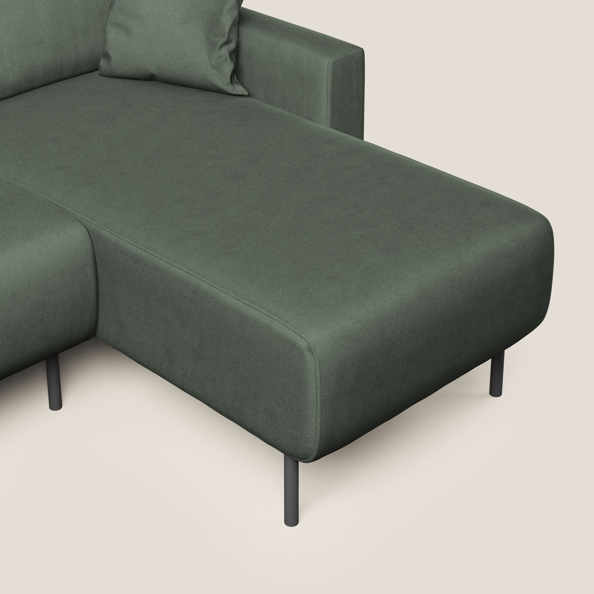 Arthur divano moderno angolare in velluto morbido impermeabile T01 verde - divitt.sbs