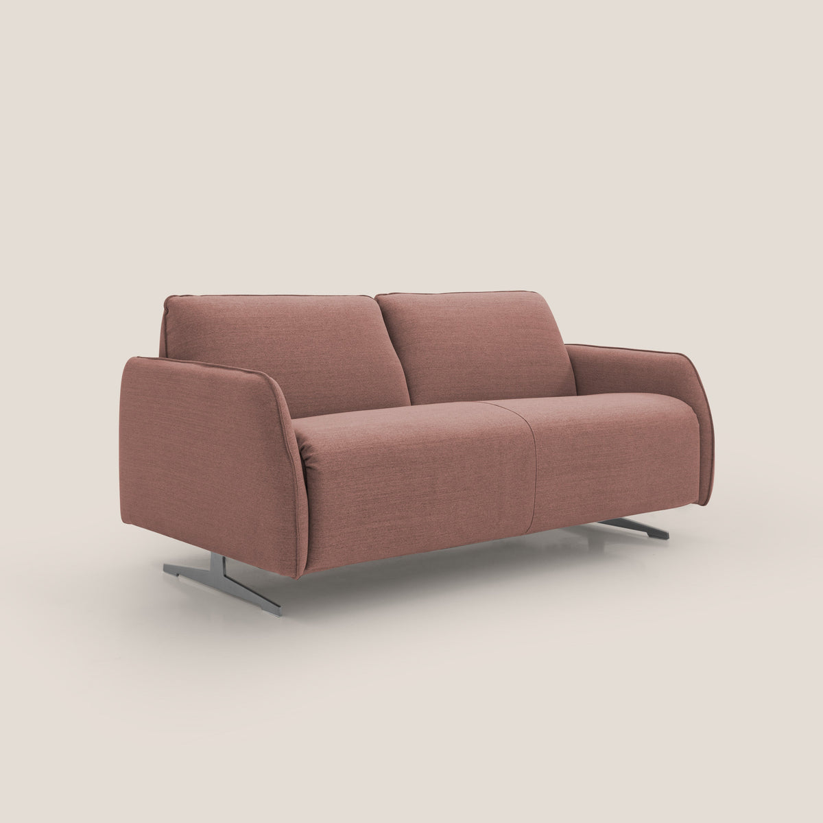 Texas Divano letto matrimoniale moderno in tessuto impermeabile T19 salmone - divitt.sbs