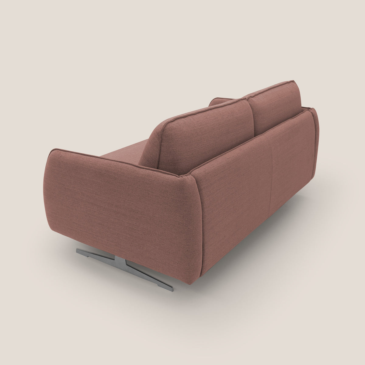 Texas Divano letto matrimoniale moderno in tessuto impermeabile T19 salmone - divitt.sbs