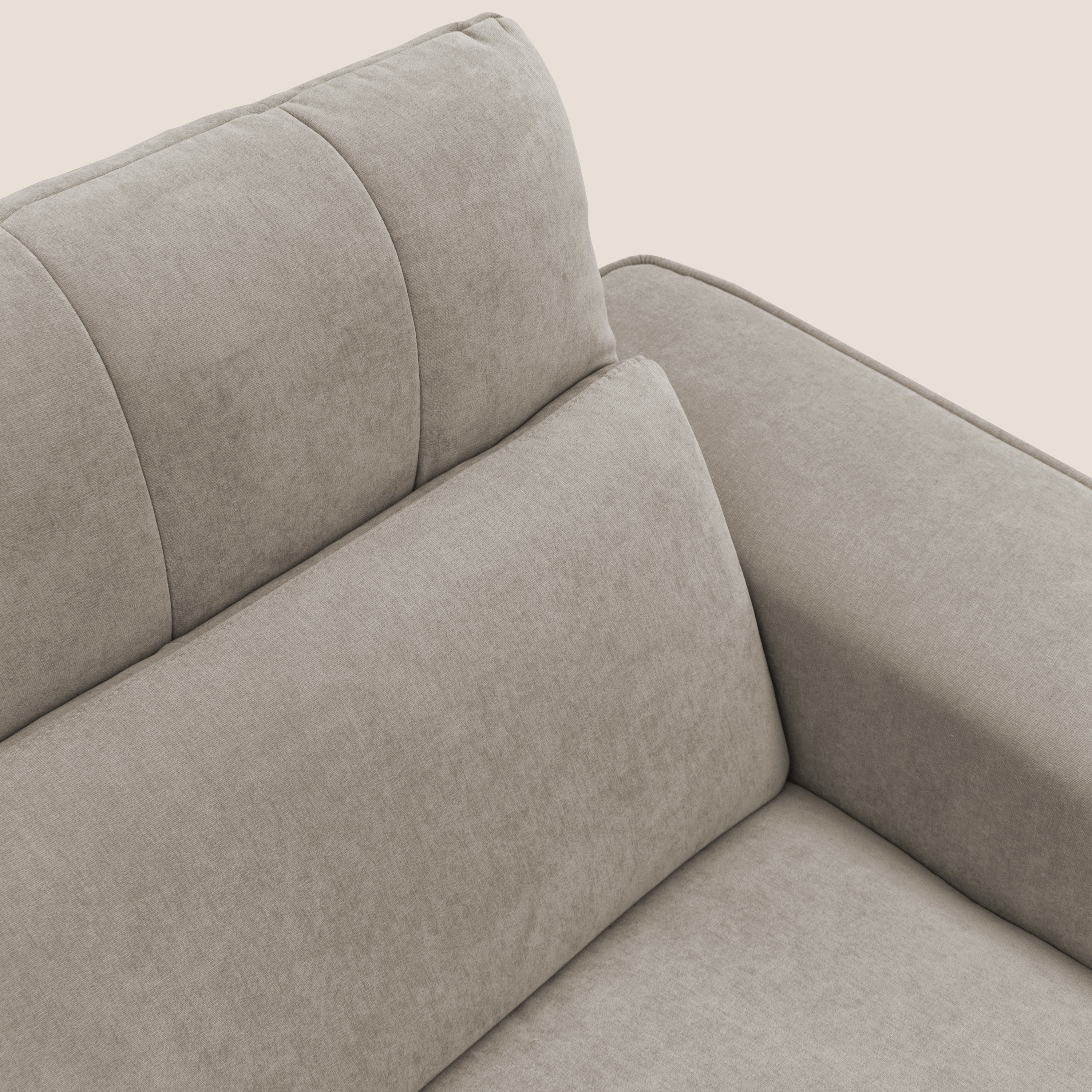 Clark Divano angolare con opzione relax elettrico in tessuto smacchiabile impermeabile T17 beige - divitt.sbs