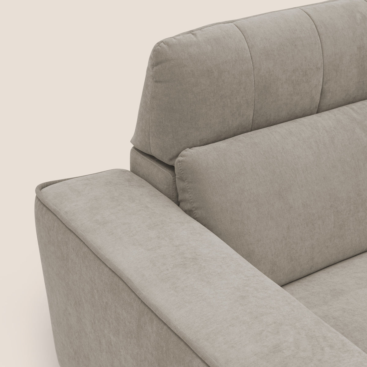 Clark Divano modulare 3 sedute con opzione relax elettrico in tessuto smacchiabile impermeabile T17 beige - divitt.sbs