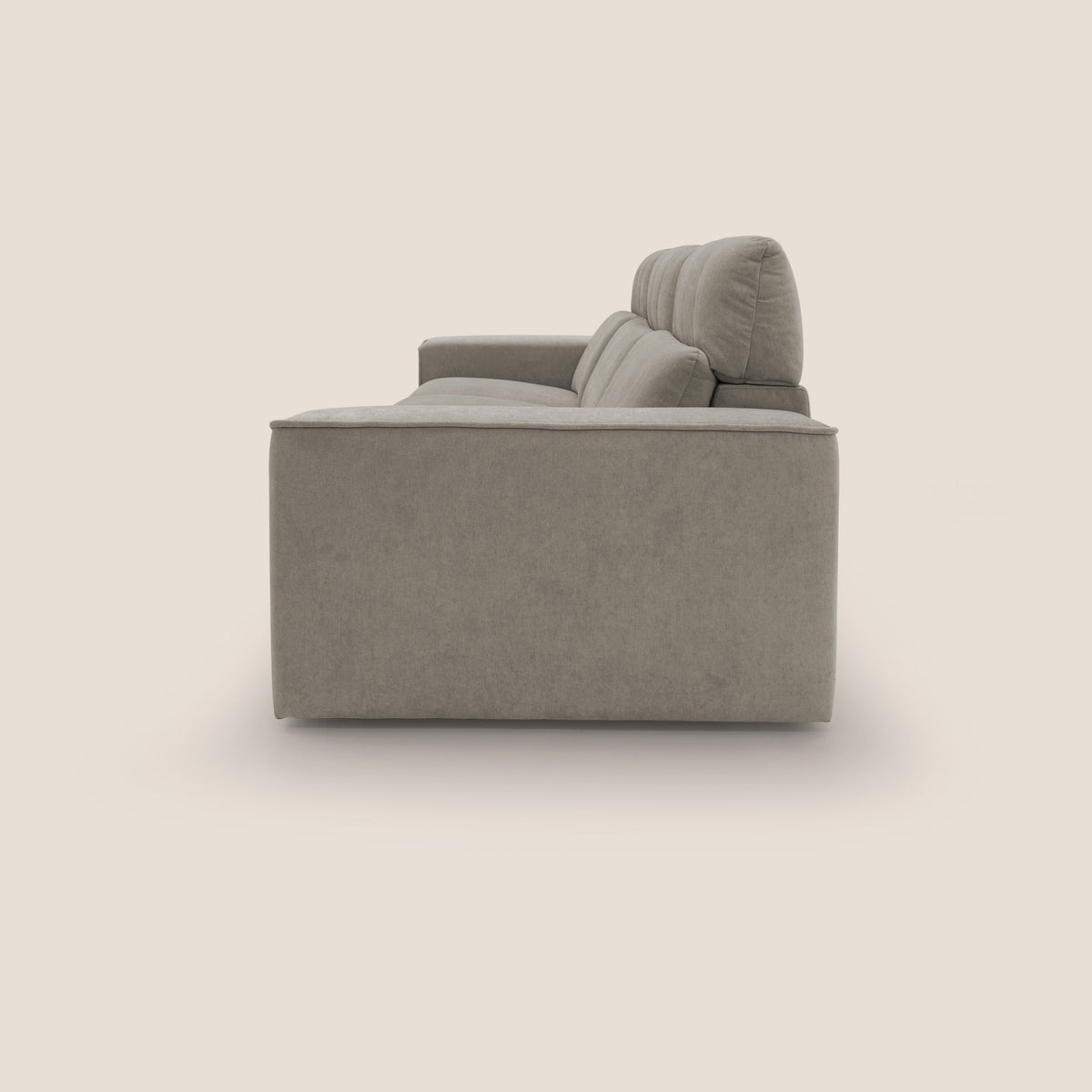 Clark Divano modulare 3 sedute con opzione relax elettrico in tessuto smacchiabile impermeabile T17 beige - divitt.sbs