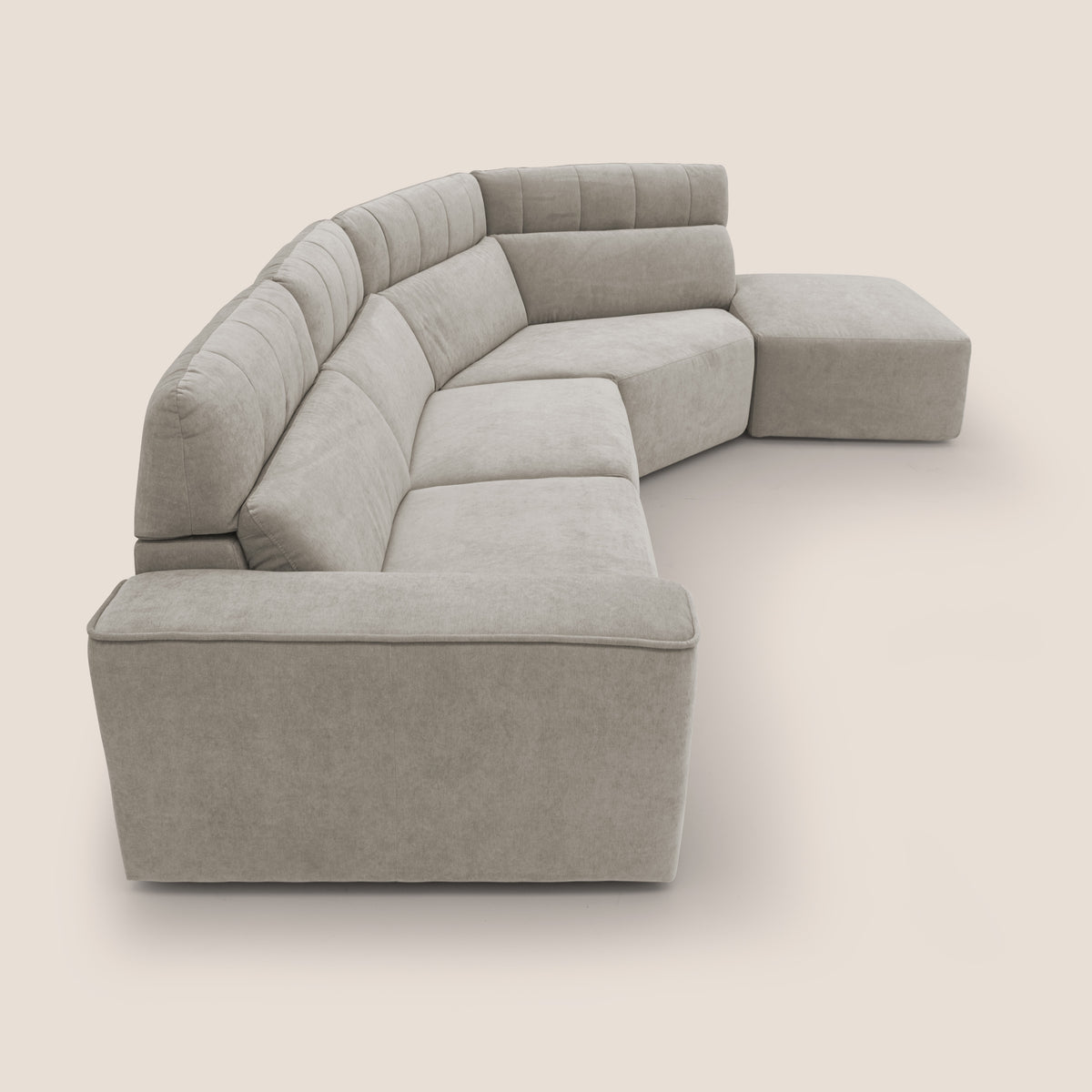 Clark Divano angolare con opzione relax elettrico in tessuto smacchiabile impermeabile T17 beige - divitt.sbs