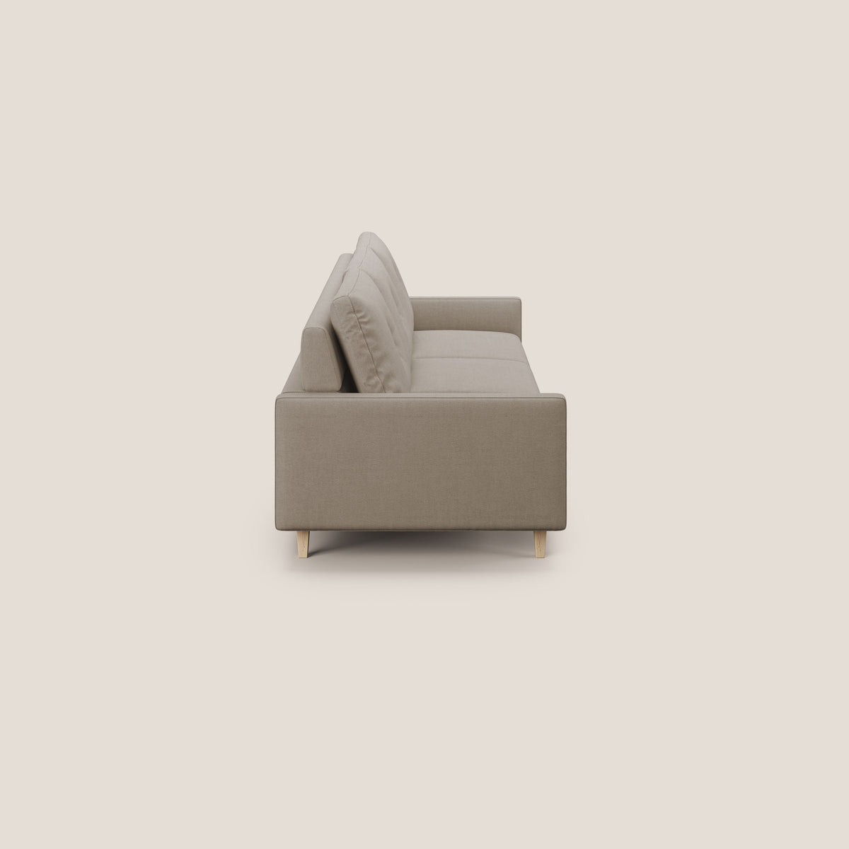 Matisse divano a 3 sedute allungabili e schienali in piuma d'oca in tessuto smacchiabile T17 beige - divitt.sbs