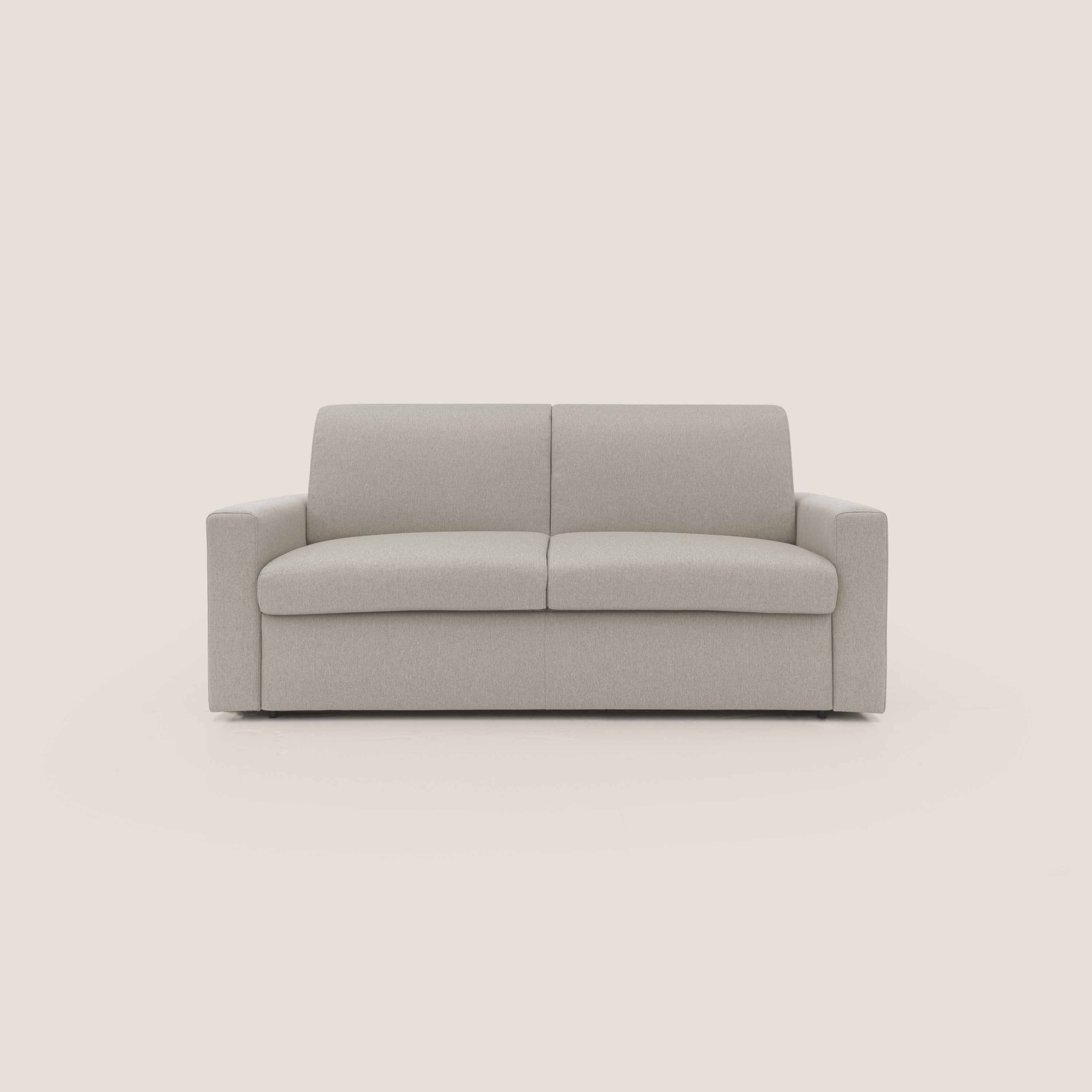 Kansas Divano letto matrimoniale alto 20 cm in tessuto impermeabile misto cotone T13 panna - divitt.sbs