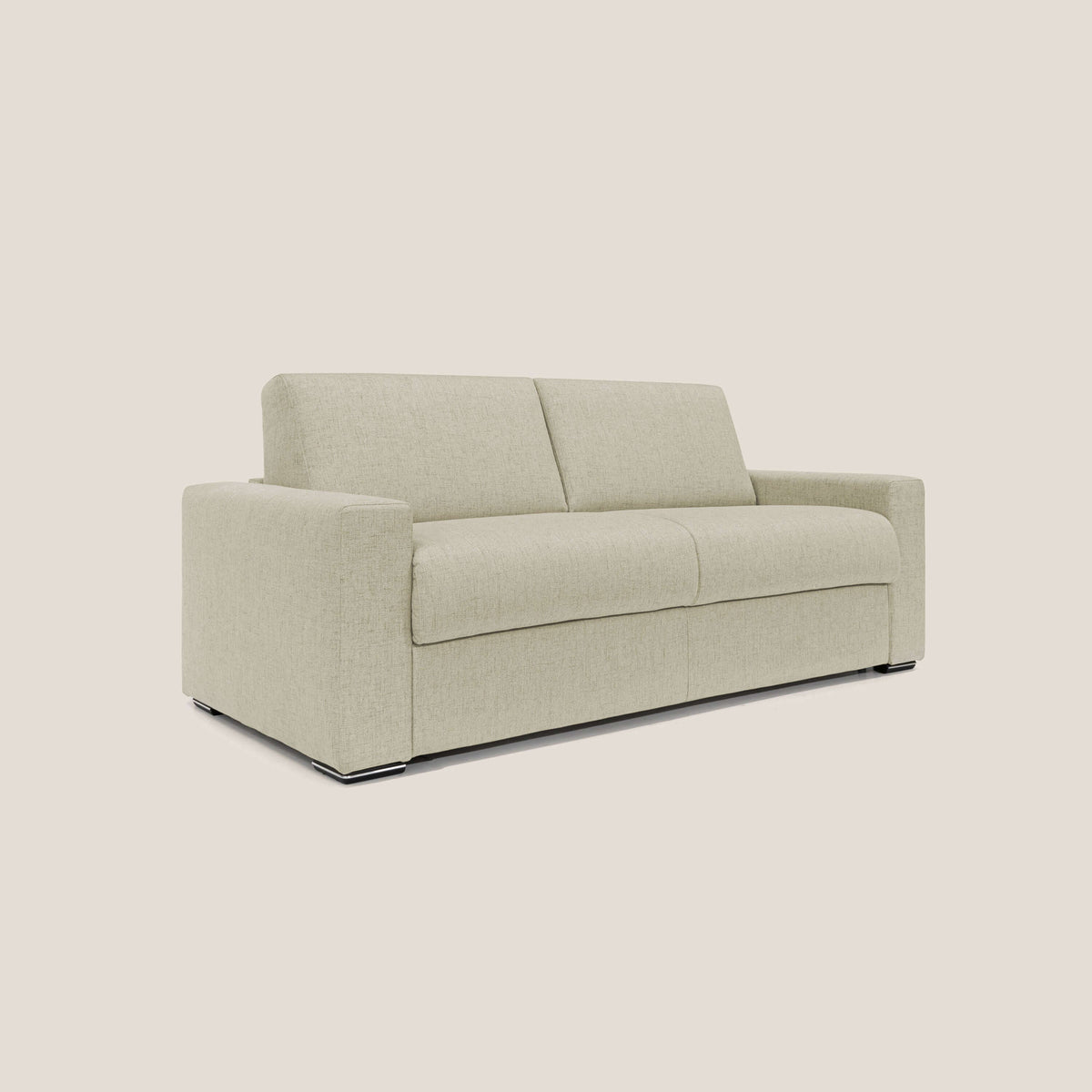 Nixon Divano letto matrimoniale con materasso 20 cm in tessuto impermeabile T03 beige - divitt.sbs