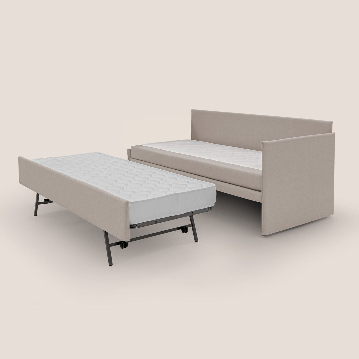 Durini Divano duplex con doppio letto in tessuto simil cotone impermeabile T13 panna - divitt.sbs