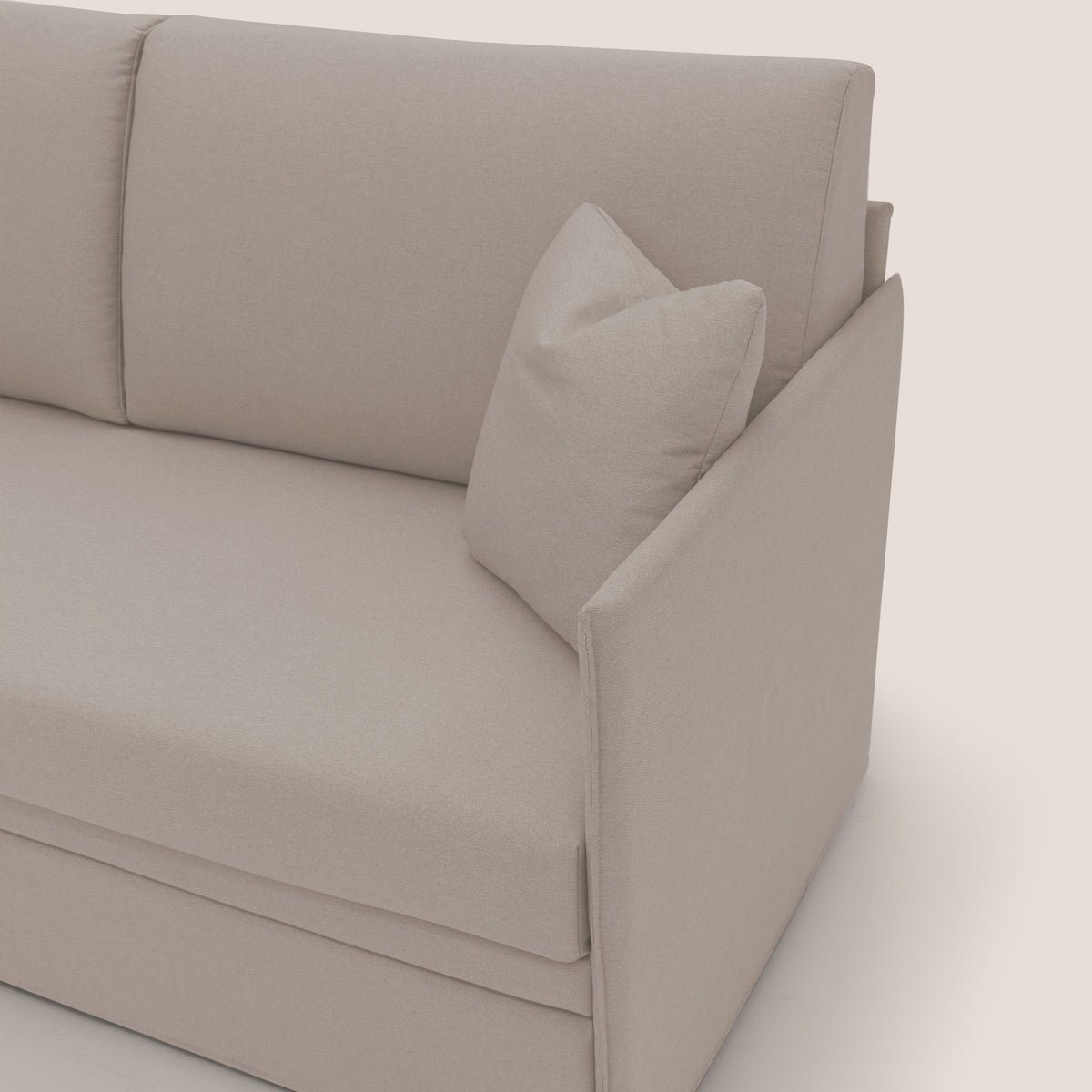 Tortona Divano duplex con doppio letto in tessuto simil cotone impermeabile T13 panna - divitt.sbs