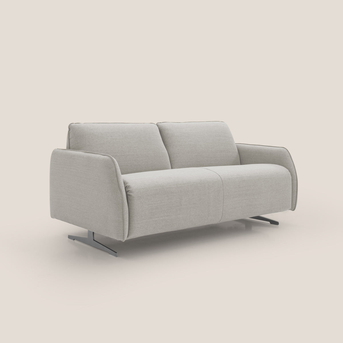 Texas Divano letto matrimoniale moderno in tessuto impermeabile T19 panna - divitt.sbs