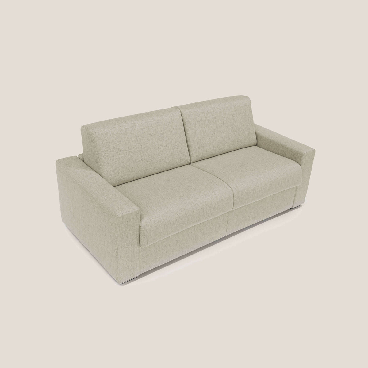Nixon Divano letto matrimoniale con materasso 20 cm in tessuto impermeabile T03 beige - divitt.sbs