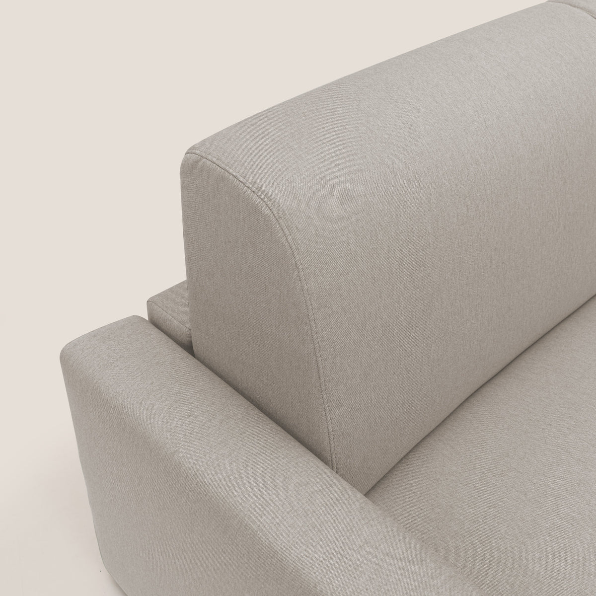 Kansas Divano letto matrimoniale alto 20 cm in tessuto impermeabile misto cotone T13 panna - divitt.sbs