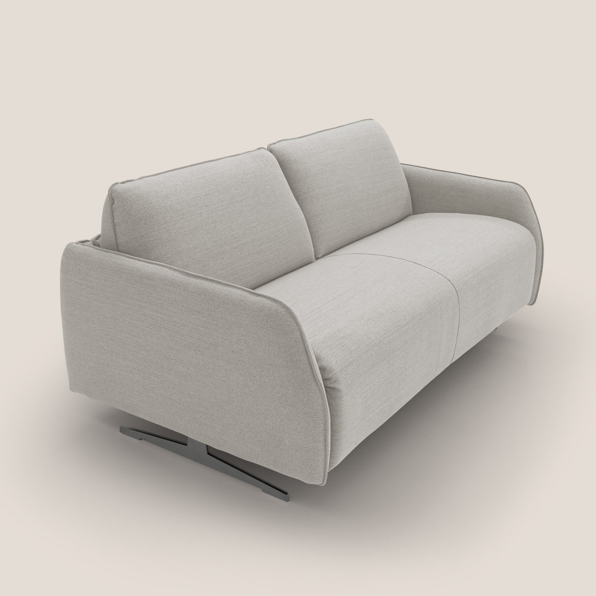 Texas Divano letto matrimoniale moderno in tessuto impermeabile T19 panna - divitt.sbs