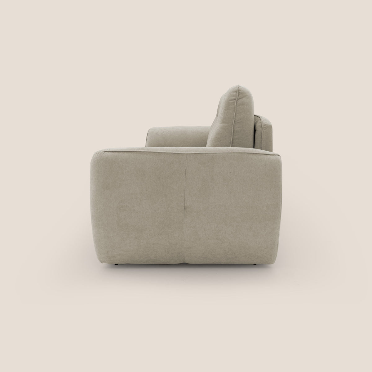 Zeus Divano letto scandinavo con schienale alto in tessuto impermeabile T02 panna - divitt.sbs
