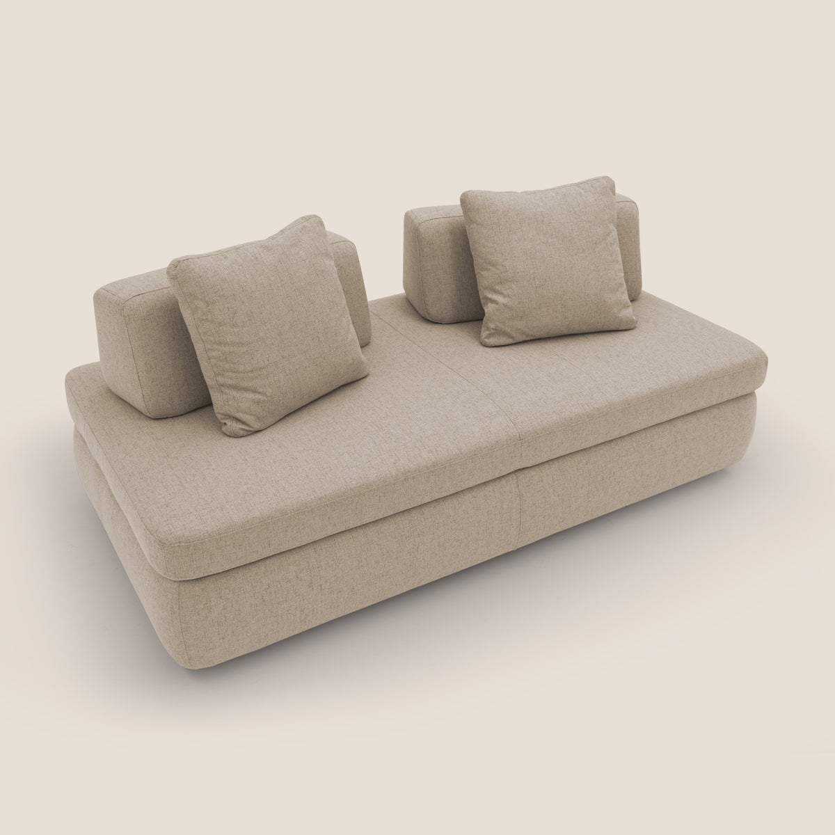 Gransasso Divano letto matrimoniale dal DESIGN innovativo in tessuto impermeabile T03 beige - divitt.sbs