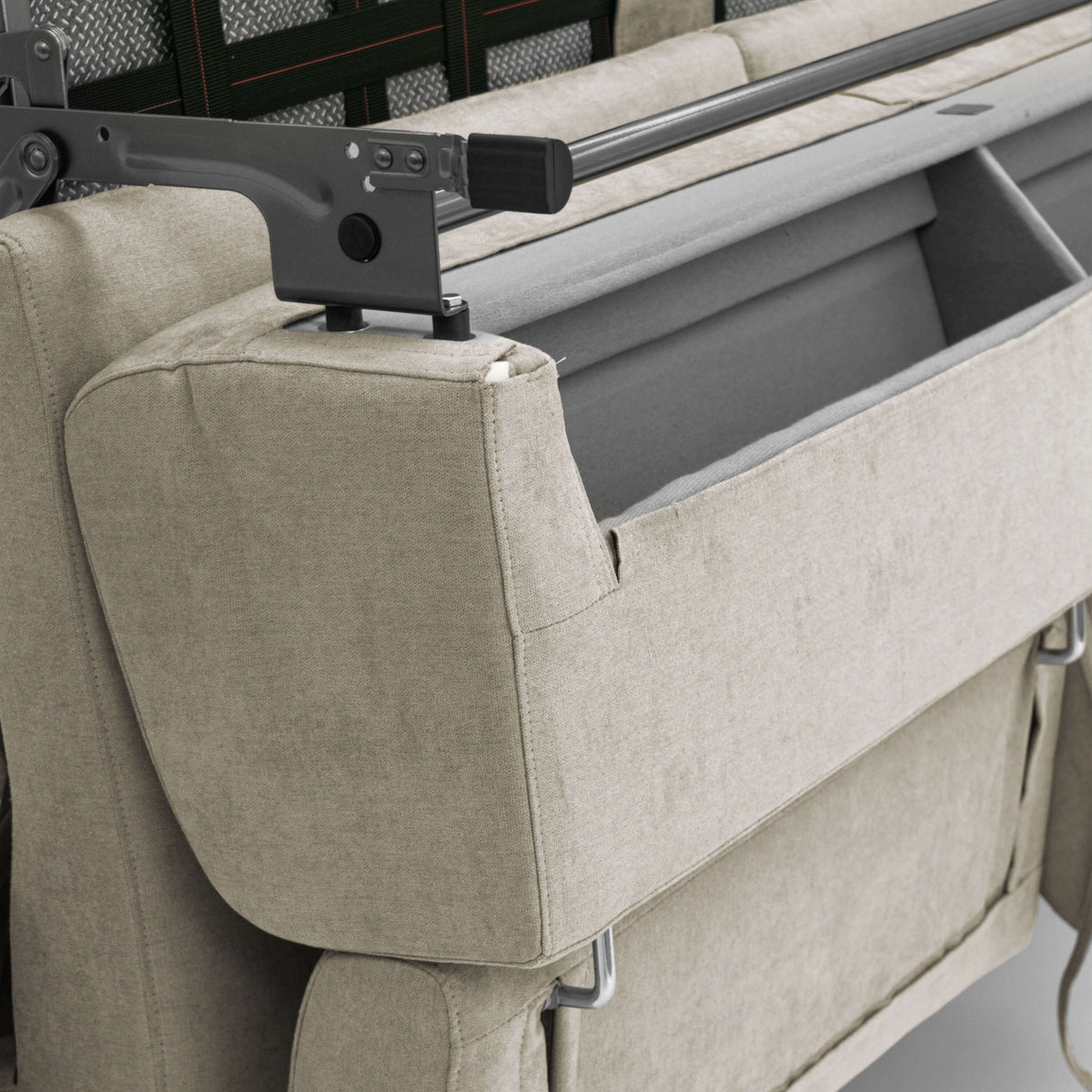 Bjorn divano letto sfoderabile con materasso H18 cm e poggiatesta reclinabili in tessuto impermeabile T02 panna - divitt.sbs