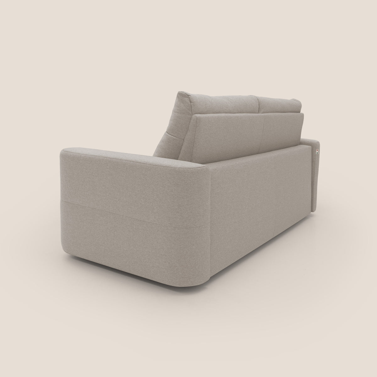 Cupido Divano letto materasso H18 cm e schienale alto in tessuto impermeabile simil cotone T13 panna - divitt.sbs