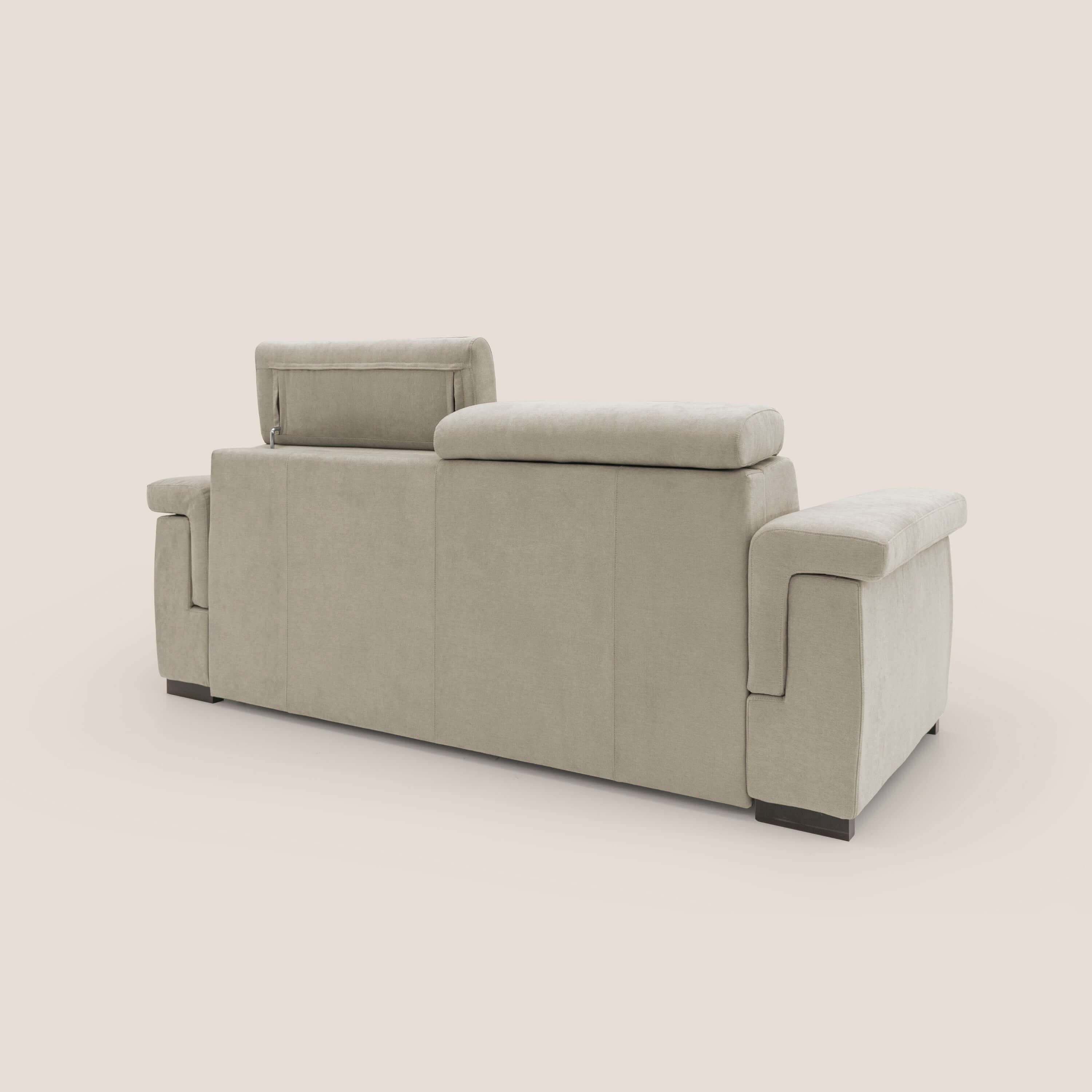 Bjorn divano letto sfoderabile con materasso H18 cm e poggiatesta reclinabili in tessuto impermeabile T02 panna - divitt.sbs