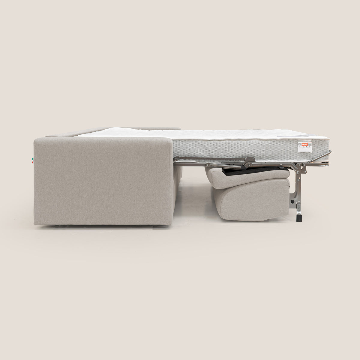 Kansas Divano letto matrimoniale alto 20 cm in tessuto impermeabile misto cotone T13 panna - divitt.sbs