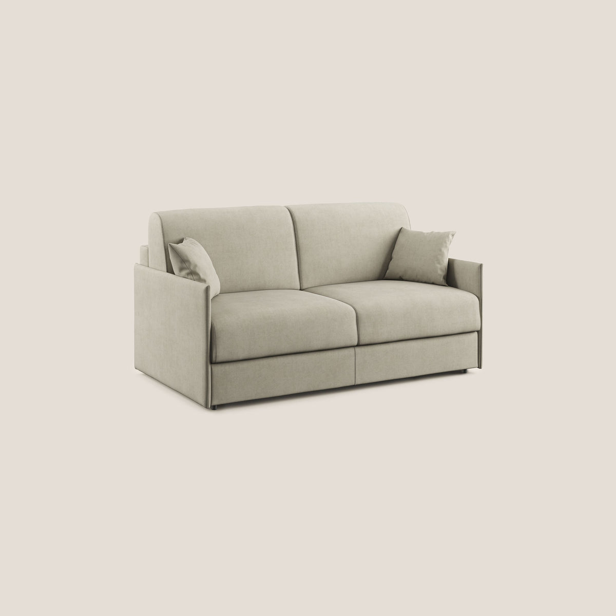 Evans Divano letto in morbido tessuto impermeabile T02 panna - divitt.sbs