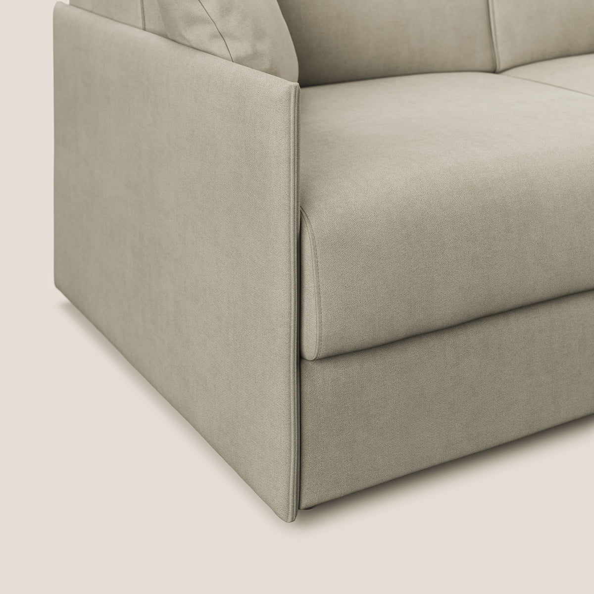 Evans Divano letto in morbido tessuto impermeabile T02 panna - divitt.sbs