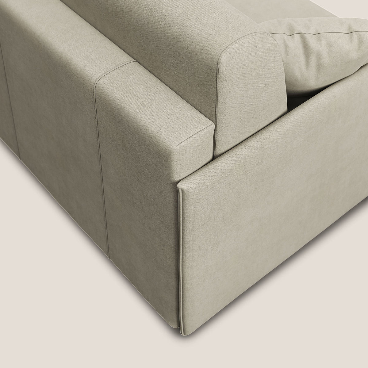 Evans Divano letto in morbido tessuto impermeabile T02 panna - divitt.sbs