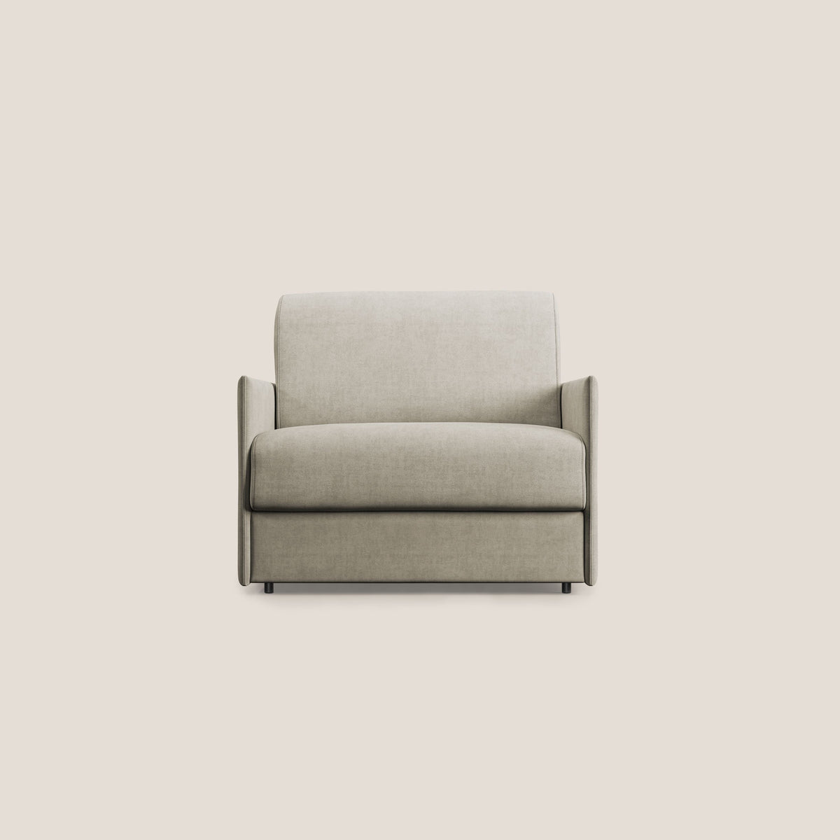 Evans poltrona letto in morbido tessuto impermeabile T02 panna - divitt.sbs