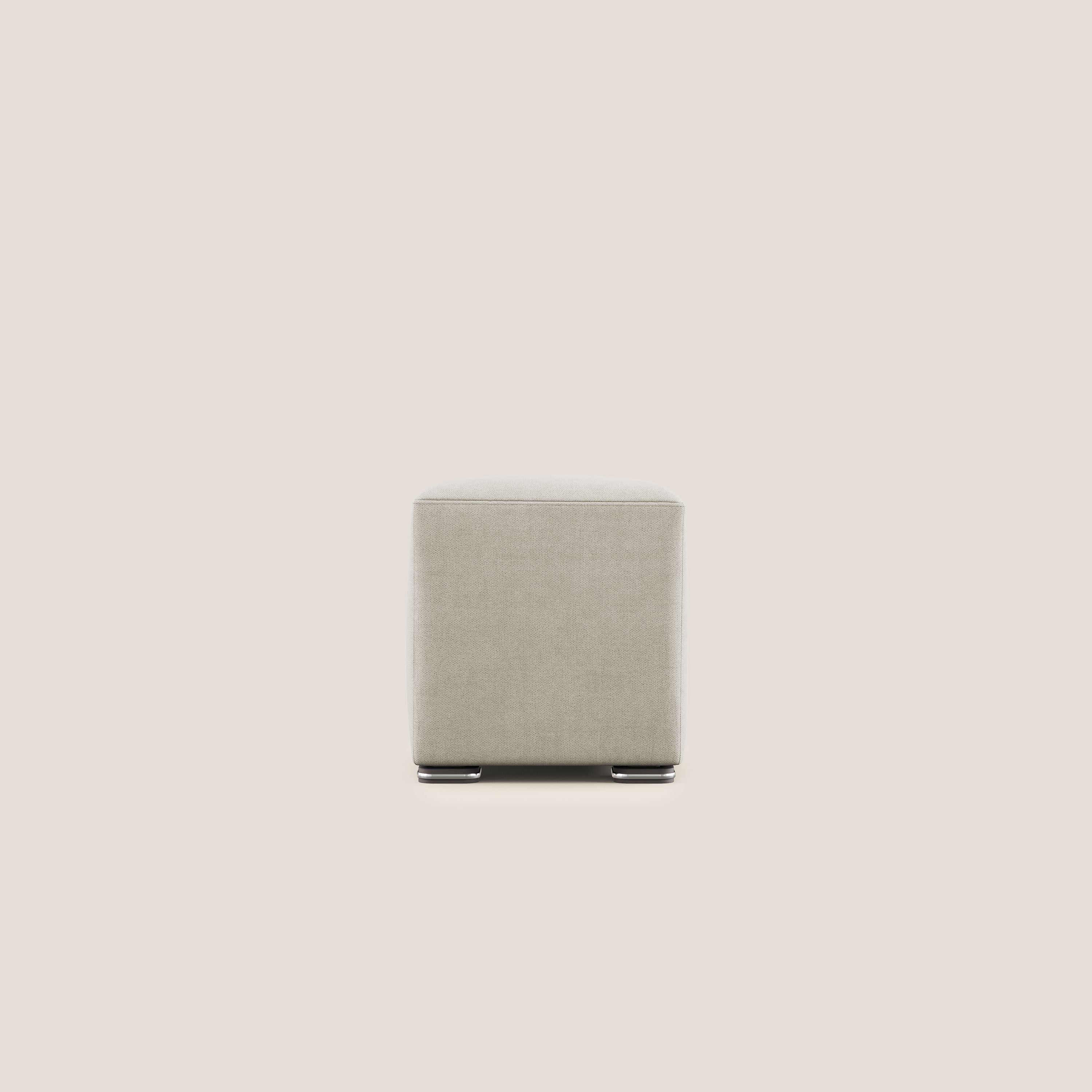 Cube pouf in tessuto morbido impermeabile T02 panna - divitt.sbs