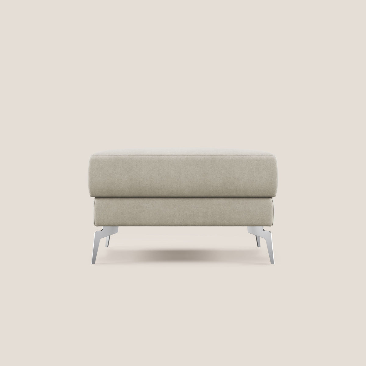 Star Pouf con piedini alti in tessuto impermeabile T02 panna - divitt.sbs