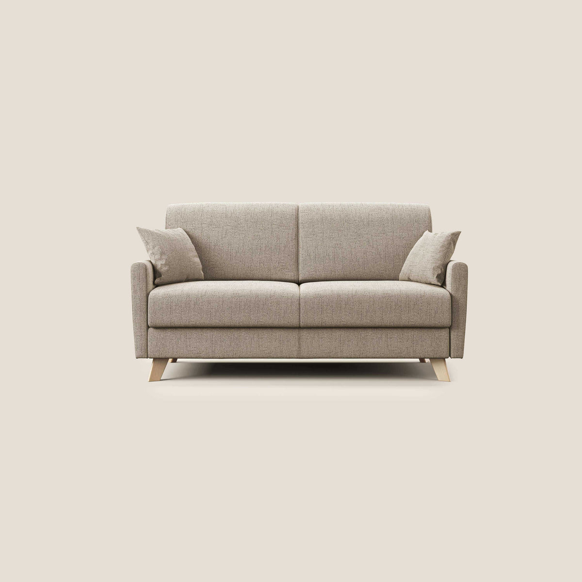 Edgar divano letto matrimoniale in tessuto felis impermeabile T03 beige - divitt.sbs