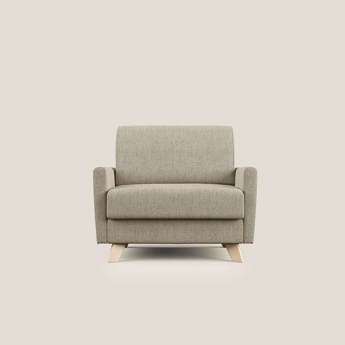 Edgar poltrona letto in tessuto felis impermeabile T03 beige - divitt.sbs