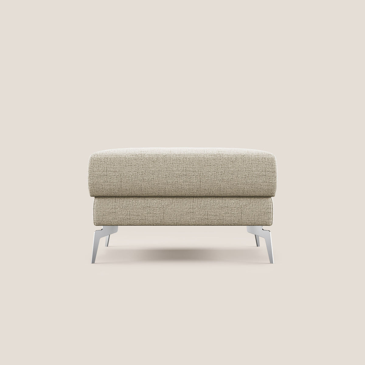 Star Pouf con piedini alti in tessuto impermeabile fiammato T03 beige - divitt.sbs