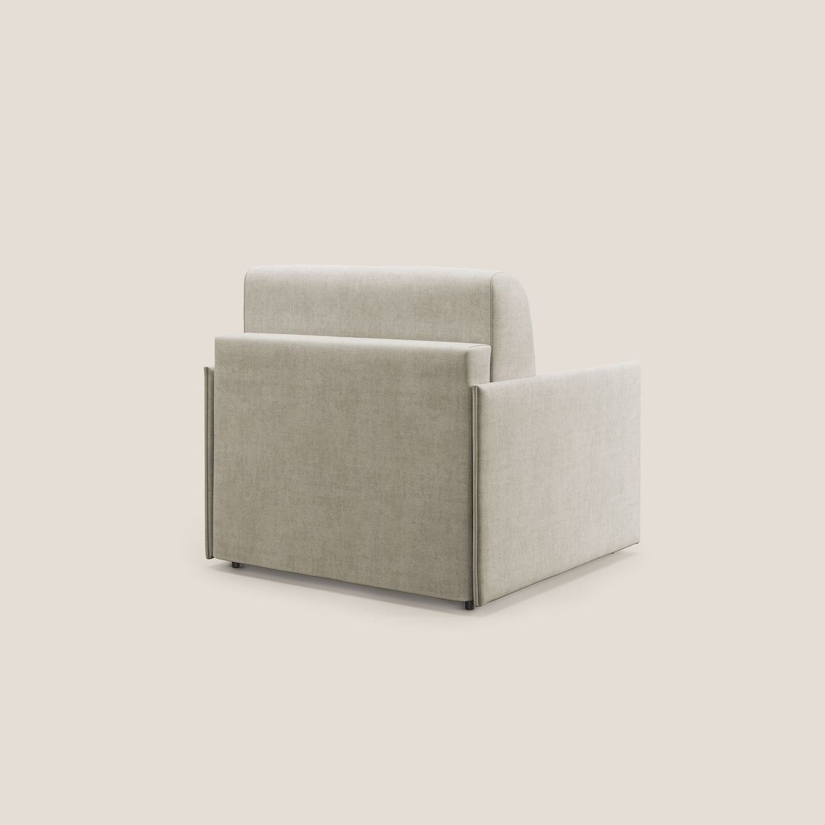 Evans poltrona letto in morbido tessuto impermeabile T02 panna - divitt.sbs