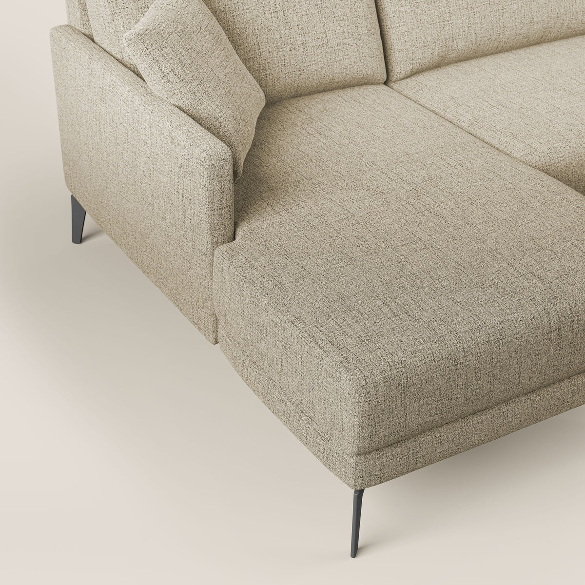 Saturno divano panoramico moderno in tessuto morbido impermeabile T03 beige - divitt.sbs