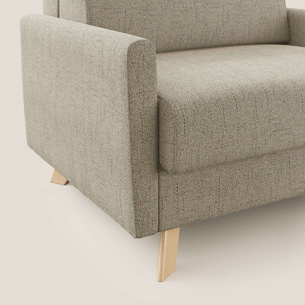 Edgar poltrona letto in tessuto felis impermeabile T03 beige - divitt.sbs