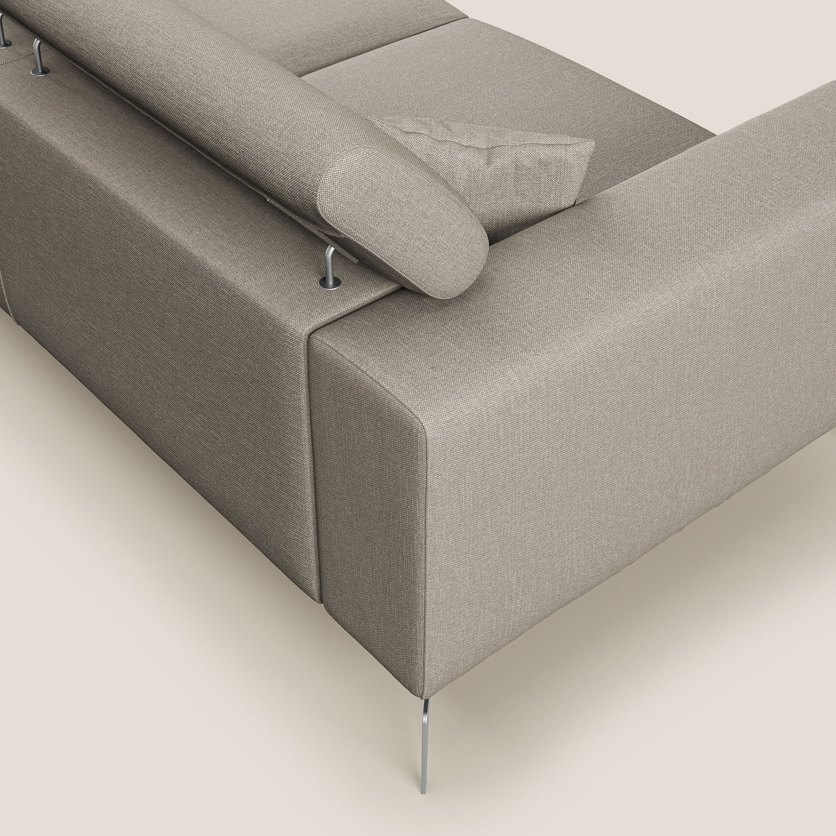 Blade Divano con poggiatesta reclinabili in tessuto impermeabile misto cotone T13 panna - divitt.sbs